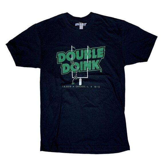 Breaking T Other - Philadelphia Eagles Double Doink Black T-Shirt Size Small